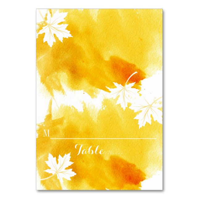 Carte mariage moderne aquarelle jaune (Par défaut)