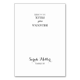 Carte Mariage moderne de calligraphie