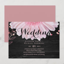 Mariage moderne de marguerite rose noire