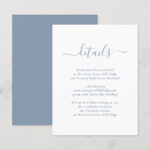 Carte Mariage moderne Dusty Blue