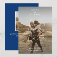 Mariage moderne Enregistrer la date Photos Calligr