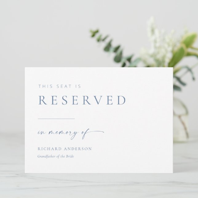 Carte Mariage moderne réservé en mémoire de la signature (Debout devant)