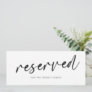Carte Mariage moderne Réservé Signes écriture Décontract
