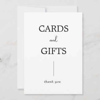 Carte Mariage moderne simple et signe cadeau