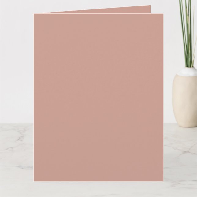 Carte MARIAGE monochrome en terre cuite clair BUDGET (Devant)