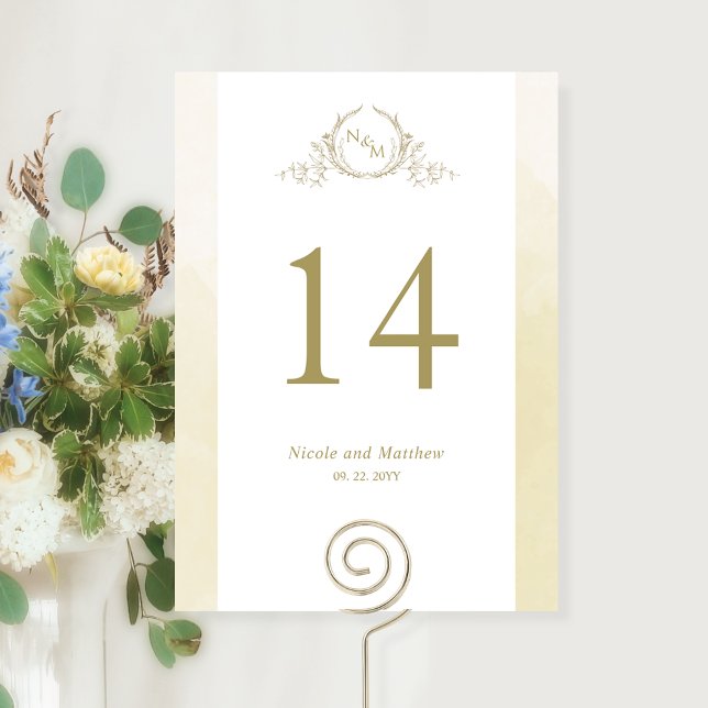 Carte Mariage Monogramme Champagne Chic Personnalisé (Créateur téléchargé)
