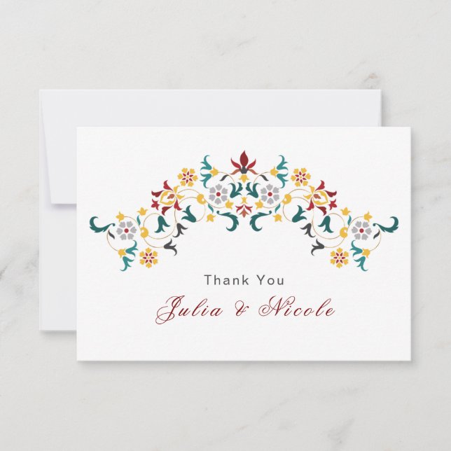 Carte Mariage Motif classique complexe de géométrie vint (Devant)