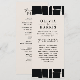 Carte Mariage noir & blanc minimaliste moderne