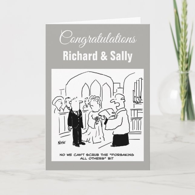 Carte Mariage. On ne peut pas se frotter en faisant un p (Devant)