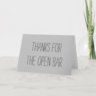 Carte Mariage Open Bar