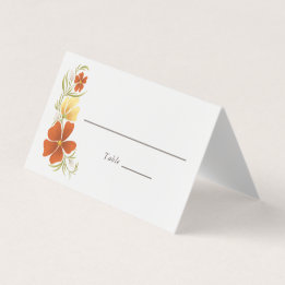Carte Mariage orange & Marigold Bold Floral