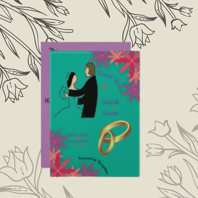 Carte Mariage papier Shimmer Champagne Sparkling (Créateur téléchargé)