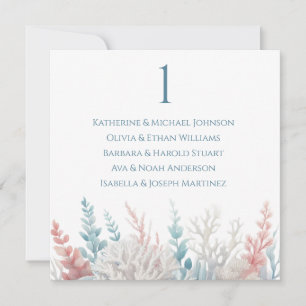Carte mariage - Pastel Coral Reef-Beach
