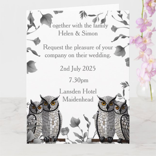 Carte Mariage personnalisé (Orchidée)