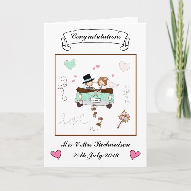 Carte Mariage personnalisée (Devant)