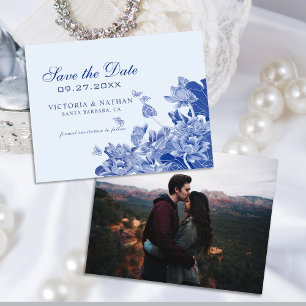 Carte Mariage photo bleu clair de la Chinoiserie Enregis