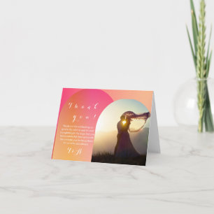 Carte Mariage Photo Boho Arch Sunset Ombre Merci