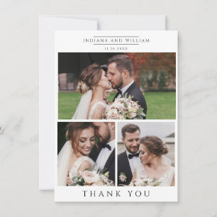 Carte Mariage Photo Collage Merci moderne