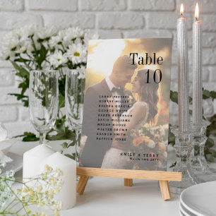 Carte Mariage photo de l'heure d'or Nom du client Numéro