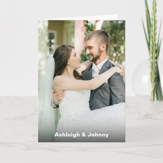 Carte Mariage photo personnalisé (Devant)