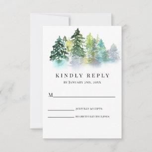 Carte Mariage Pine Crest RSVP