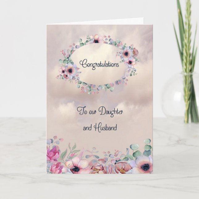 Carte mariage pour fille et mari (Devant)