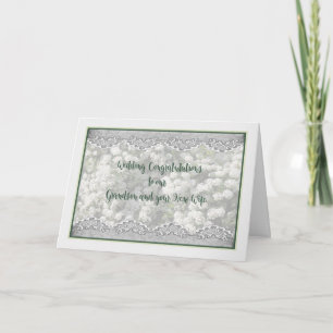 Carte mariage pour grand-fils et nouvelle femme