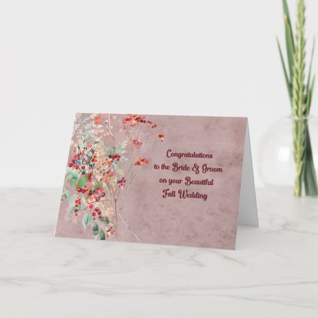 Carte mariage pour la mariée et la chambre (Devant)