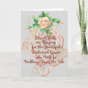 Carte mariage pour mariée et groom Touch de cuivre
