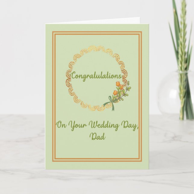 Carte mariage pour papa et nouvelle mariée (Devant)