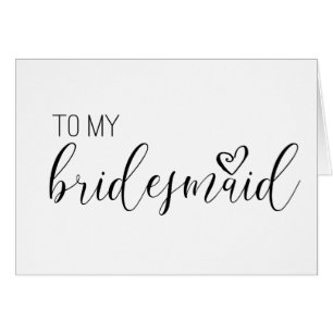 Carte mariage pour TO MY bridesmaid