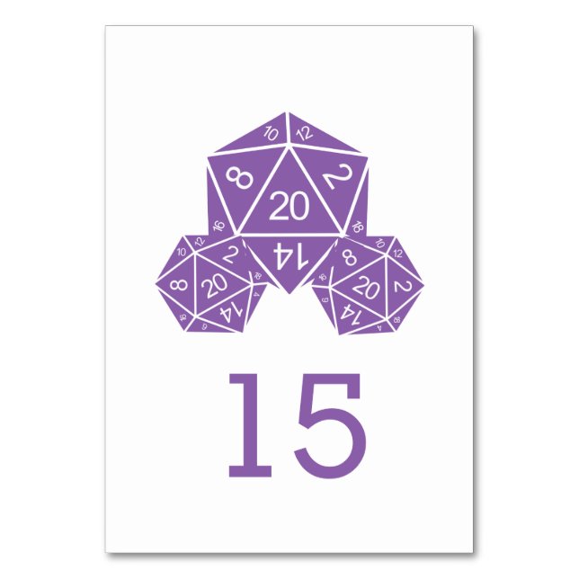 Carte Mariage pourpre D20 Dice (Par défaut)