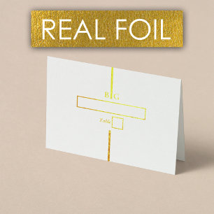 Carte Mariage Real Gold Foil