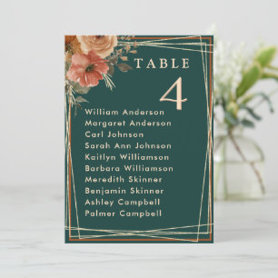 Carte Mariage romantique à fleurs vert