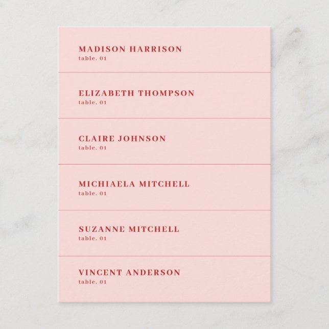 Carte Mariage rouge et rose do-it-yourself (Devant)