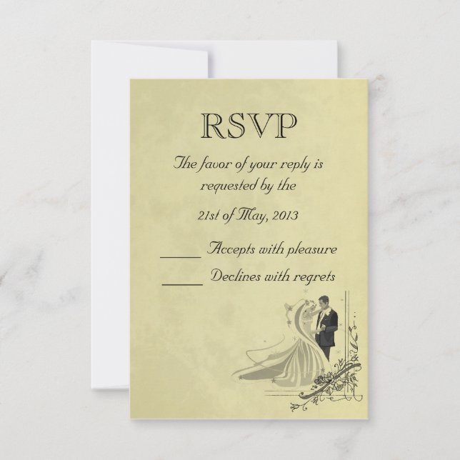 Carte Mariage RSVP (Devant)