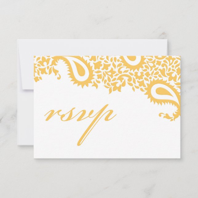 Carte Mariage RSVP avec option alimentaire (Devant)