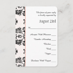 Carte Mariage RSVP Tour Eiffel rose