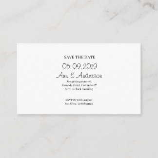 Carte Mariage simple