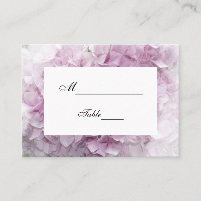 Carte Mariage Soft Rose Hydrangea (Devant)