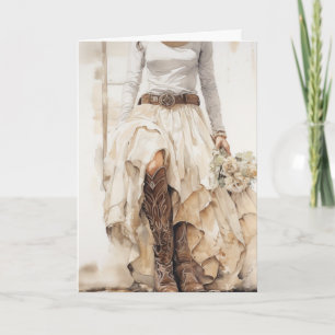 Carte Mariage Stetson & dentelle : Western Belle