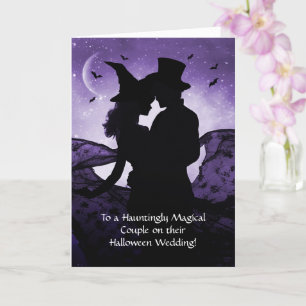 Carte Mariage sur Halloween Love Romance avec la cuisine