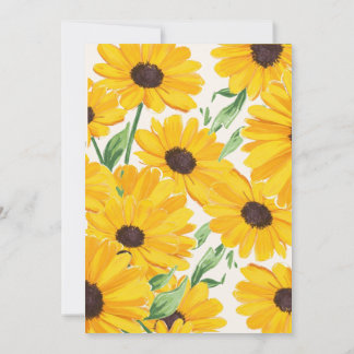 Carte mariage tournesol