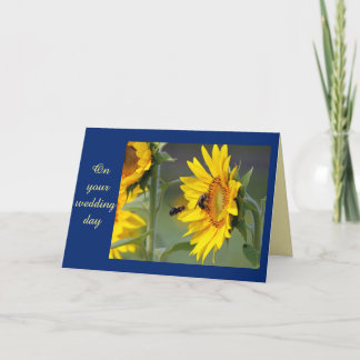 Carte Mariage tournesol