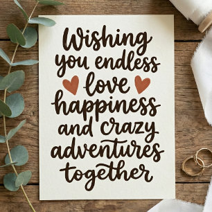 Carte Mariage vous souhaite amour bonheur infini éco