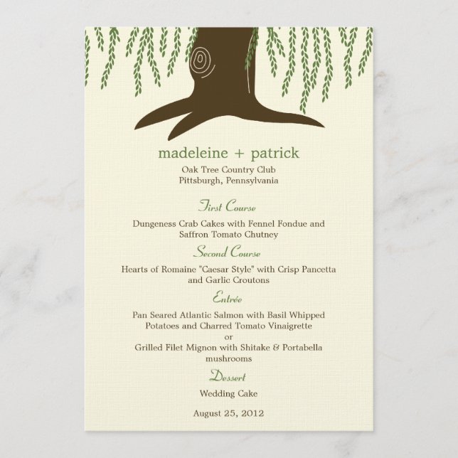 Carte Mariage Willow Tree (Devant)