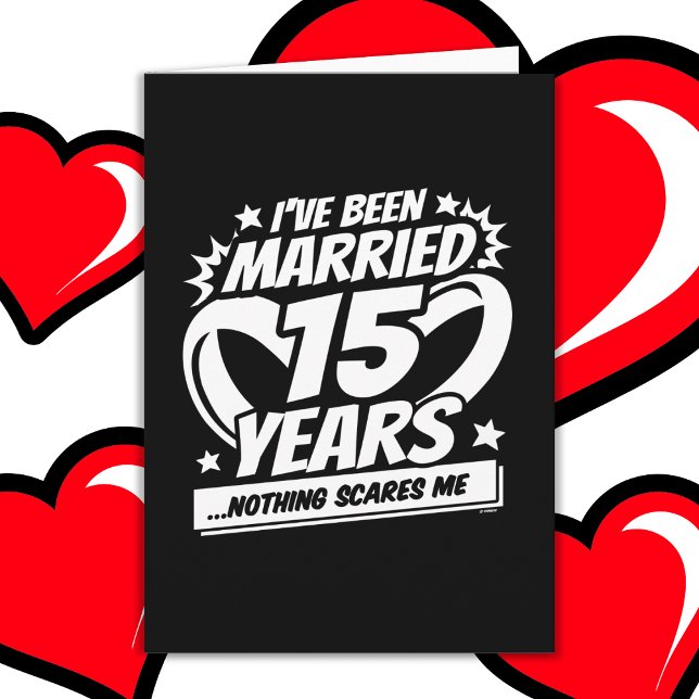 Carte Marié 15 ans drôle 15ème anniversaire de Mariage (Créateur téléchargé)