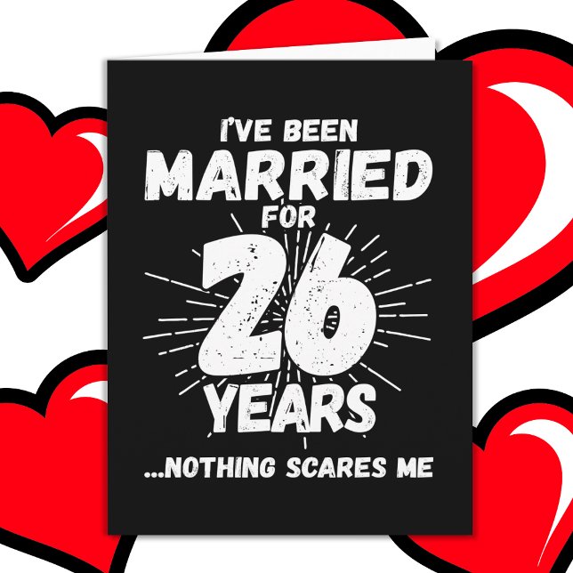 Carte Marié 26 ans drôle 26ème anniversaire de Mariage (Créateur téléchargé)