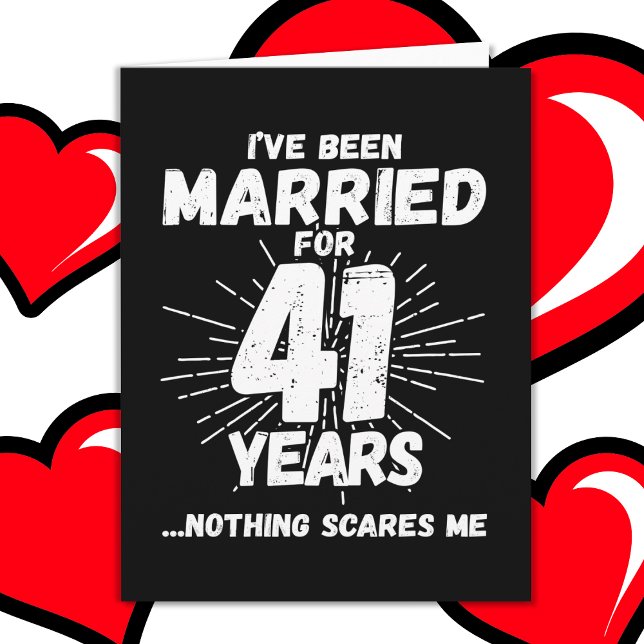 Carte Marié 41 ans drôle 41ème anniversaire de Mariage (Créateur téléchargé)