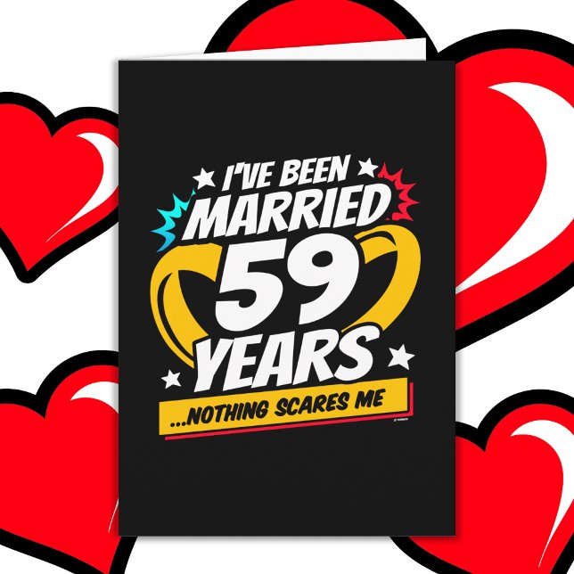 Carte Marié 59 ans drôle 59ème anniversaire de Mariage (Créateur téléchargé)